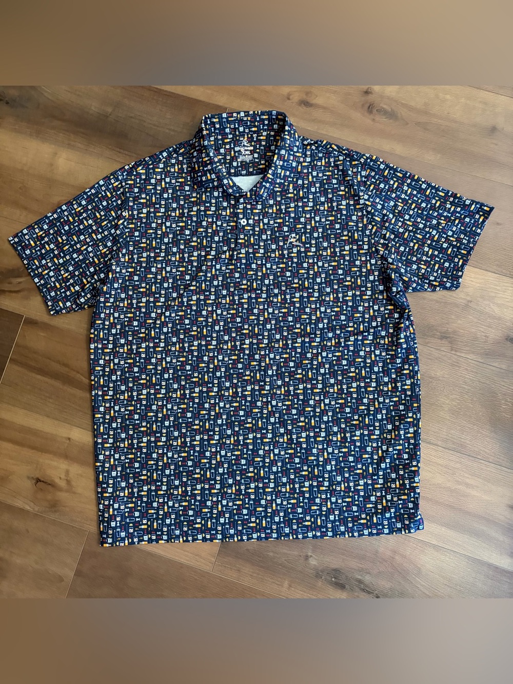 Rhoback Men's Size XXL Navy Blue Golf Polo Crave Activity Cocktails